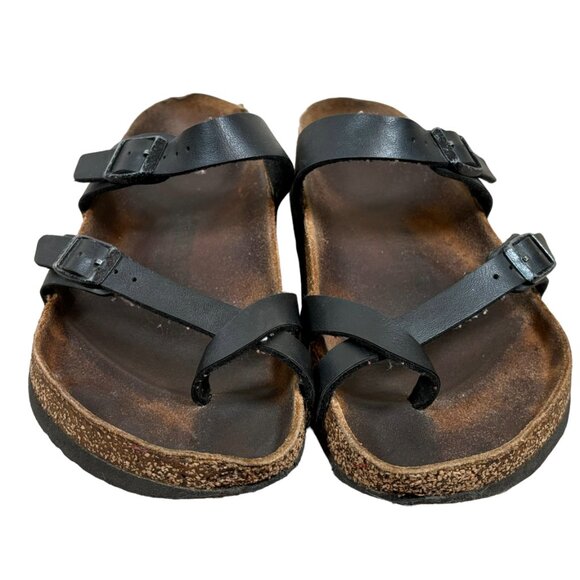 Birkenstock Mayari Black Leather Sandals - Picture 2 of 7
